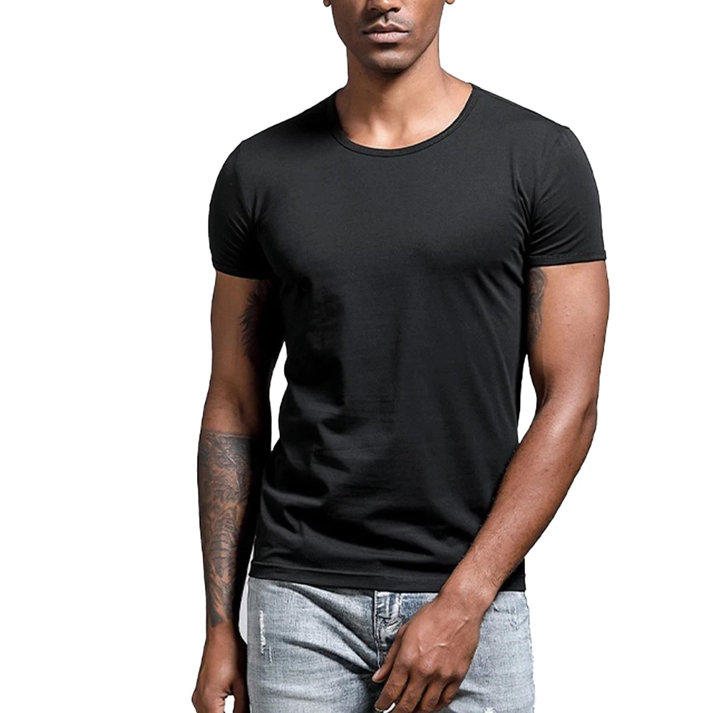 

Армейско-зеленые мужские футболки для фитнеса, удобная мужская одежда для фитнеса, спортивная одежда с короткими рукавами, топы обычной длины, облегающие футболки