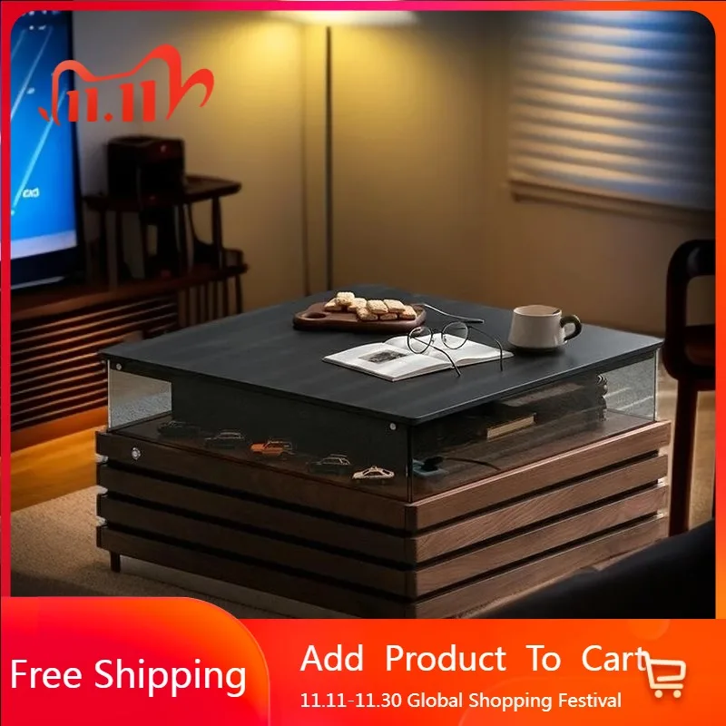 

Nordic Drawers Coffee Table Organizer Aesthetic Quality Wood Modern Side Table Designer Creativity Service Couchtisch Furniture