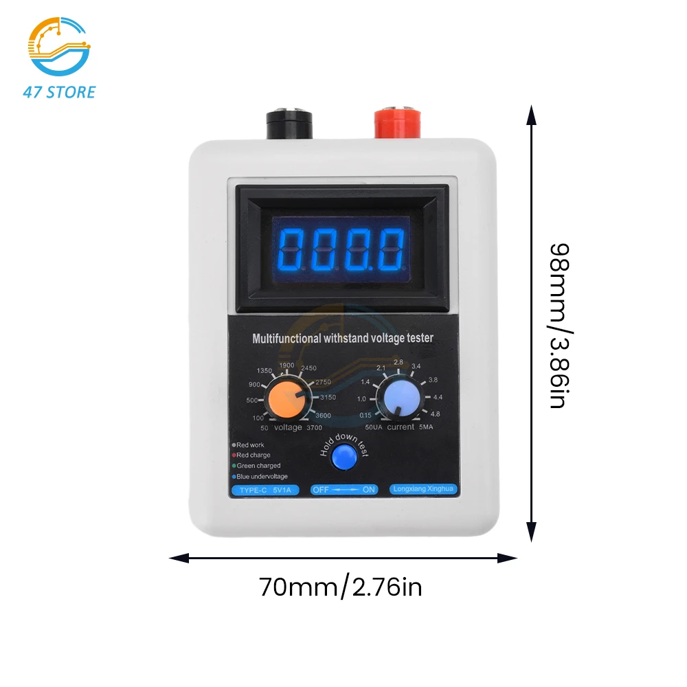 DC 50-3700V IGBT Voltage Capability Transistor Tester Diode MOS TriodeLED Voltage Capability Transistor Withstand Voltage Tester