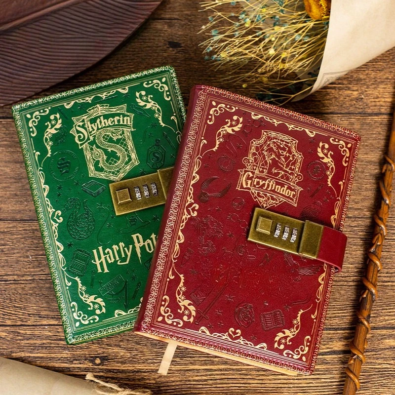 Harry Anime Potter Retro Password Book with Lock Diary Notebook A5 Diary for Men and Women Cartoon Diary Stationery - view 2