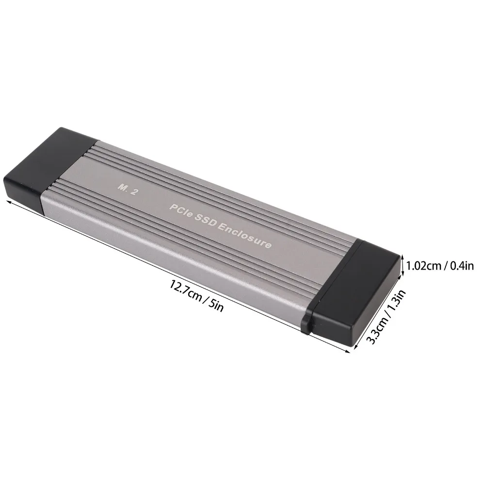 

Aluminum Alloy M.2 NVMe SSD Enclosure Dual Connector Type C PCIe SSD Enclosure (Not Inclube Hard Disk) USB3.2 Gen2 Enclosure