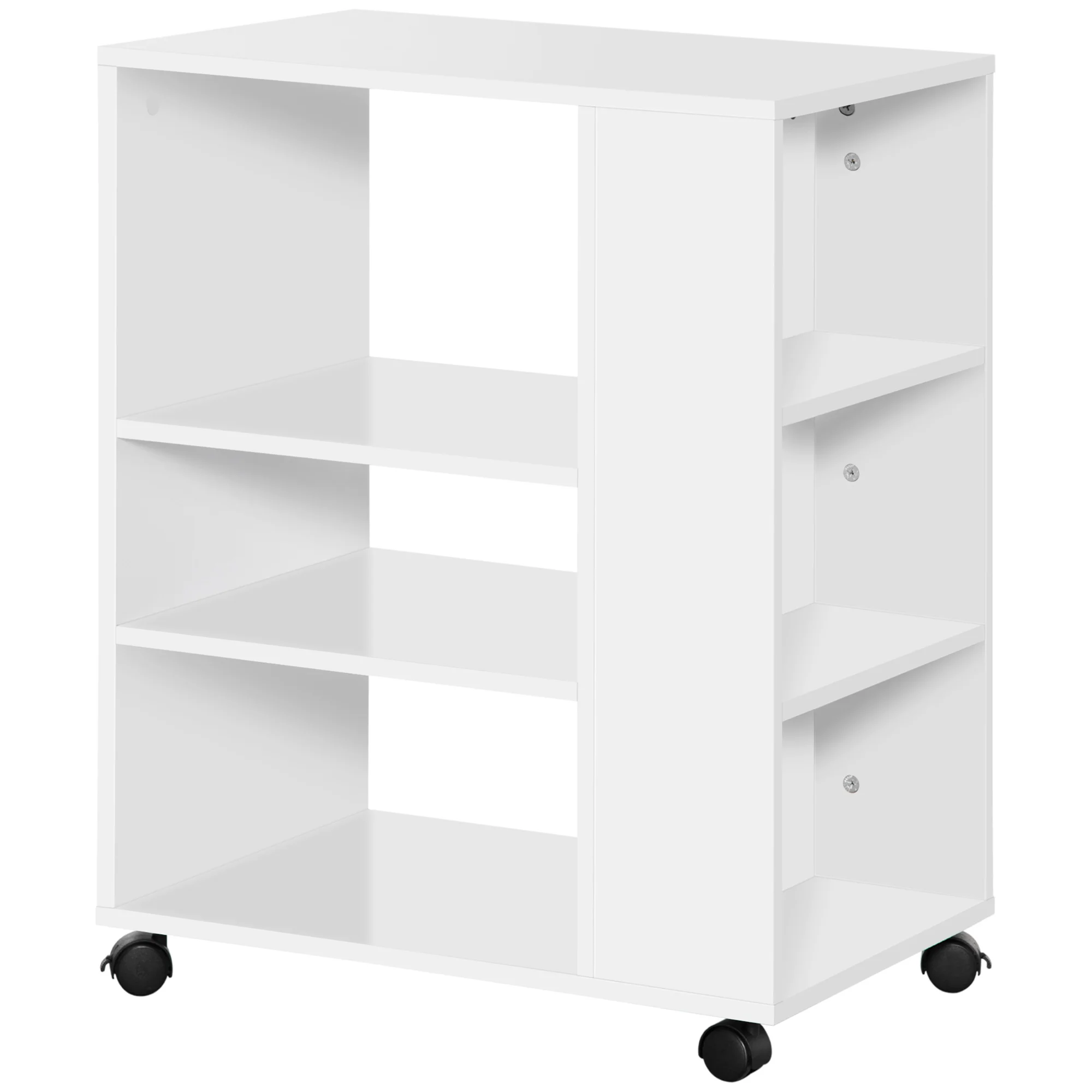 Vinsetto printer cabinet with 3 side shelves wheels 60x40x75,8 cm