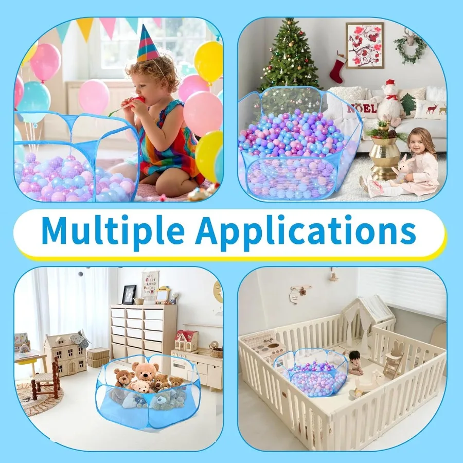 Kids Ball Pit Play Pool Play Tent, Toy Ball Play Pool Foldable Play Tent for Kids Girls Boys Pets Indoor and Outdoor, Balls Not