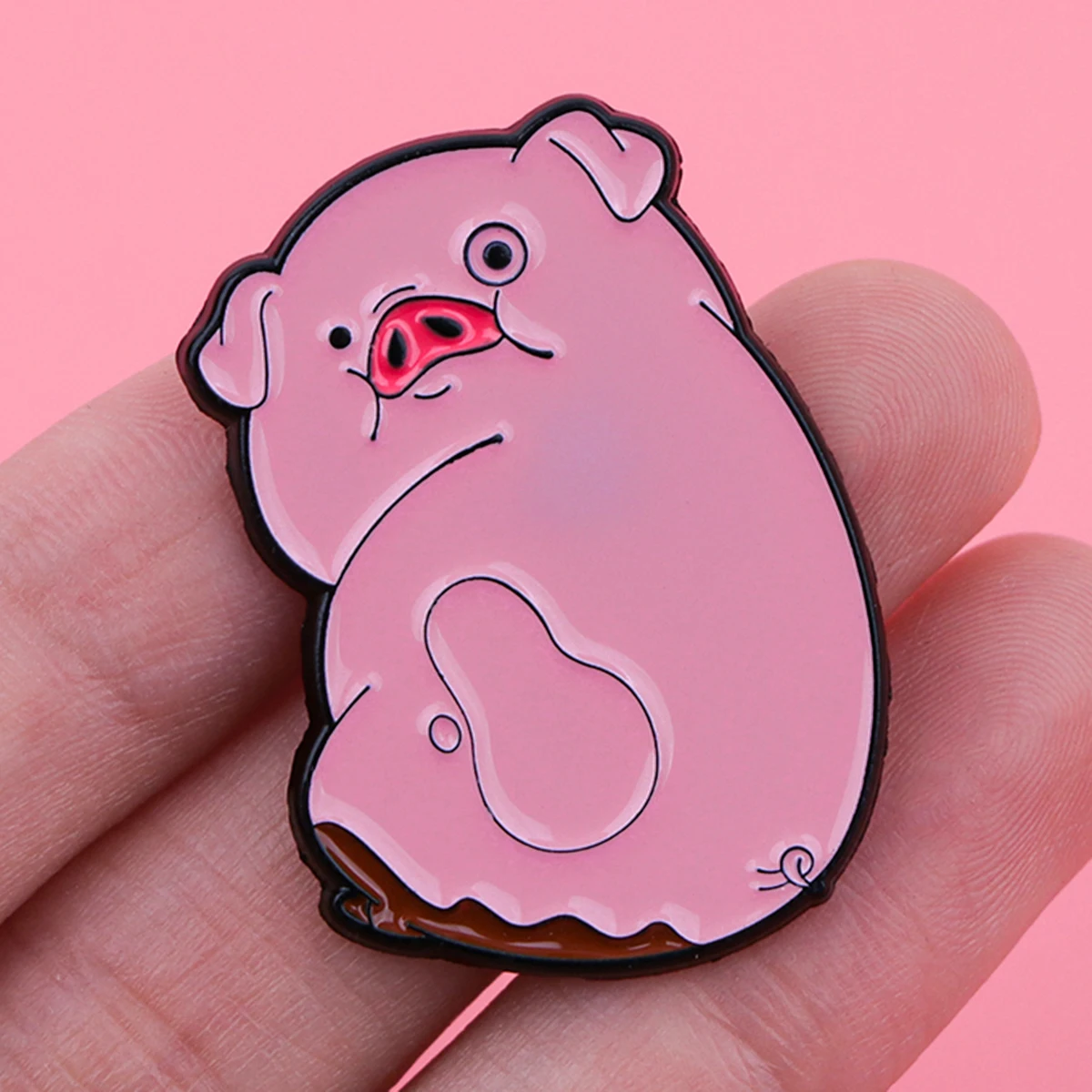 Funny Pig Enamel Pin Cartoon Brooch Pines Lapel Pins Badge on Backpack Costume Accessories Anime Jewelry Gifts for Friends