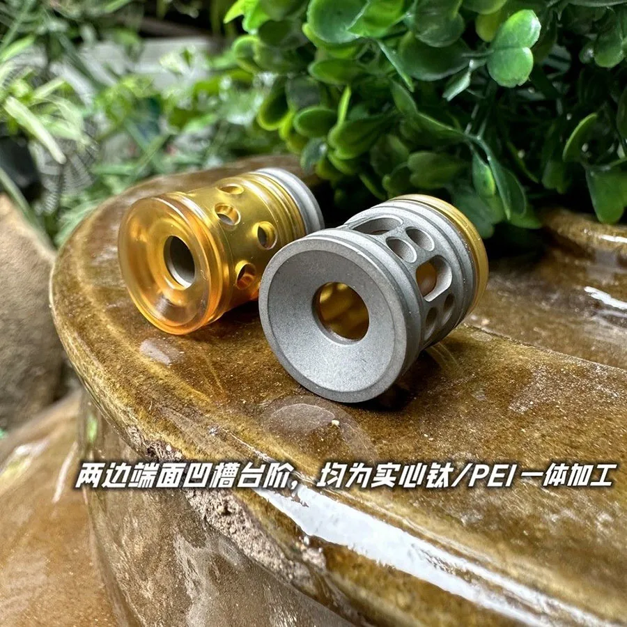 Pei-titanium Alloy Faça Você Mesmo Faca Beads e Pingentes Lanyard Umbrella Rope Pendant Edc Woven Paracord Acessórios Faca 2in 1