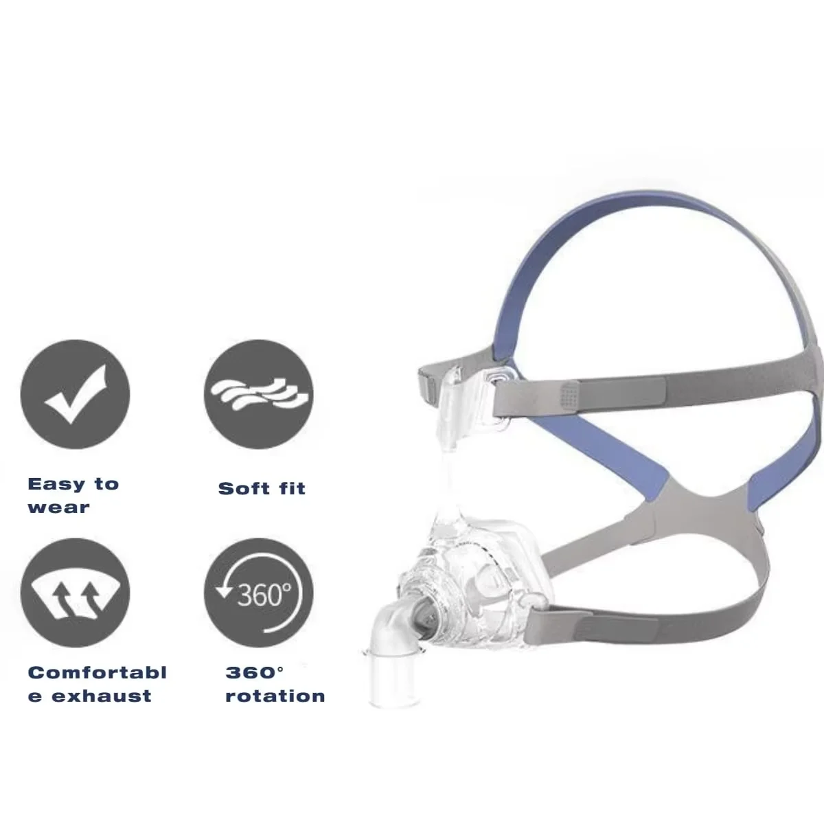 Masque nasal Resmed Mirage FX pour masque nasal domestique auxiliaire de sommeil CPAP comprenant un tube de cadre de couvre-chef