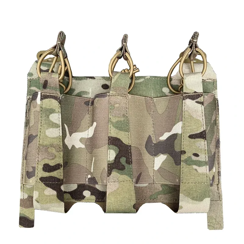 

Tactical Vest Panel Magazine Pouch Laser Cutting Elastic Triple Magazine Bag Vest Expansion Accessories Gear Bag