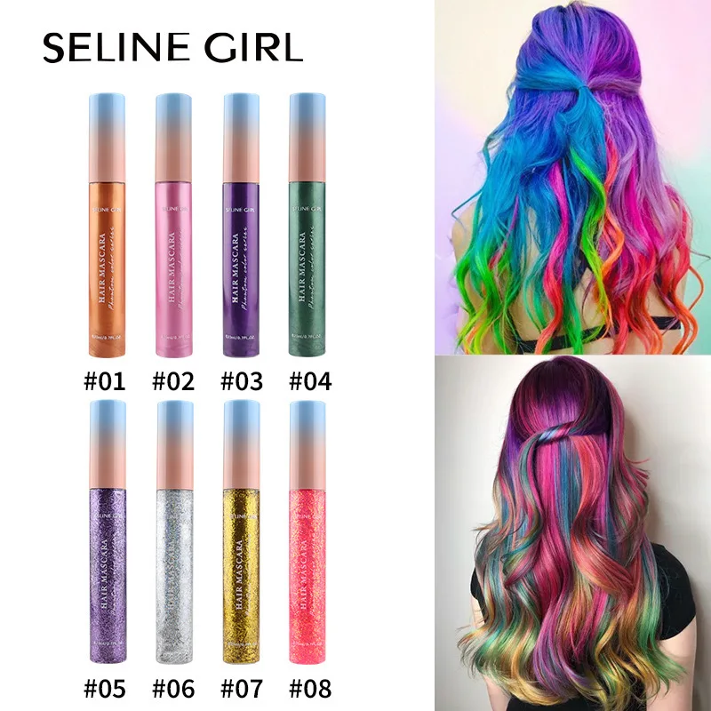 

8 colors disposable hair dye without ammonia plant does not damage the hair color mascara hair dye dual use