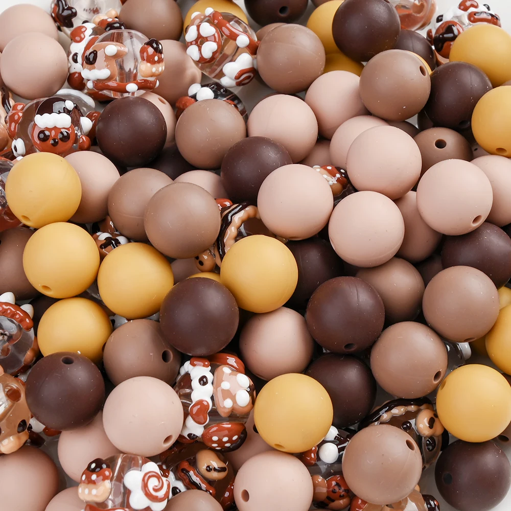 

40 шт. 15 мм детские смоляные силиконовые смешанные бусины для прорезывания зубов бусина для прорезывания зубов для DIY кормления жевательная соска-цепочка зажим ожерелье