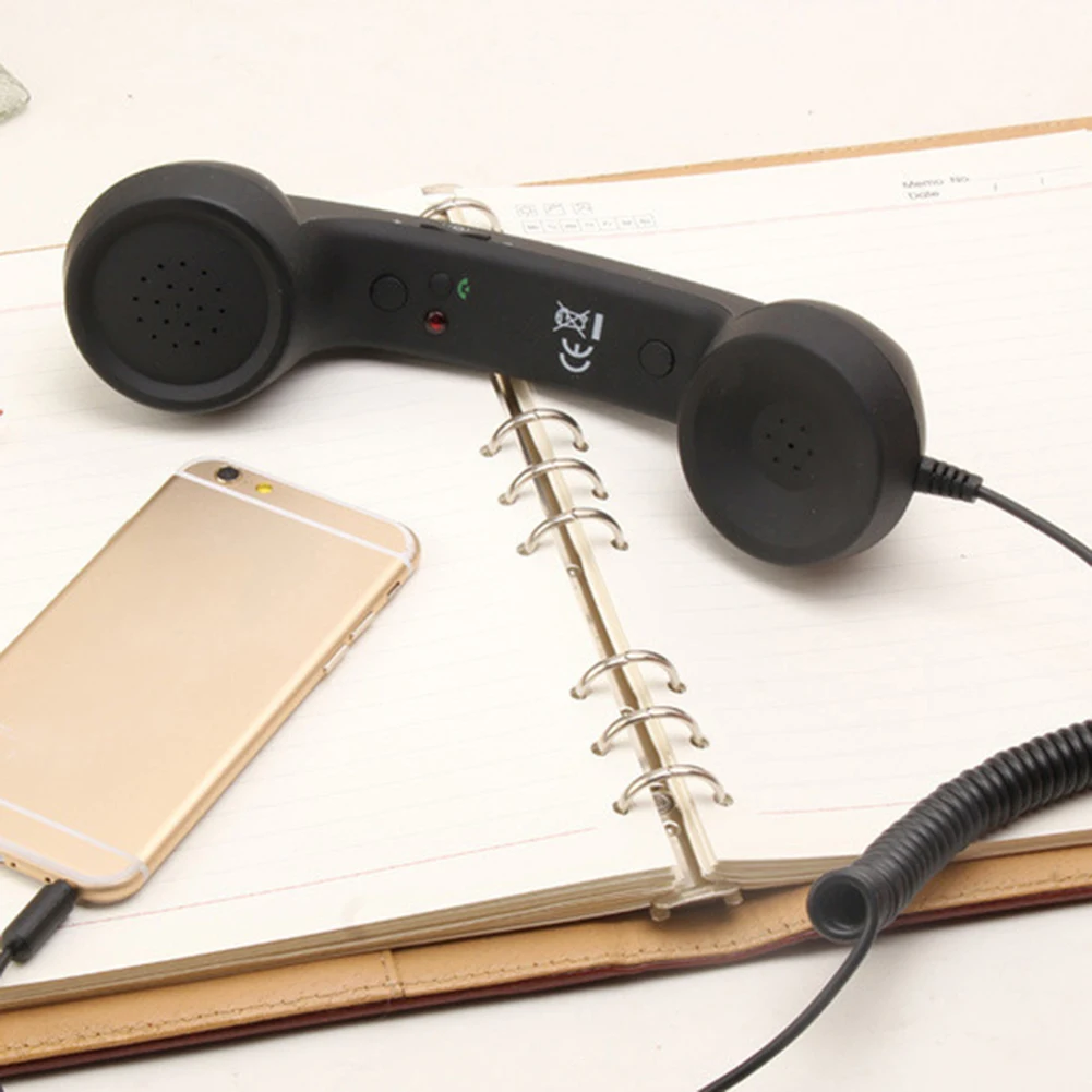Universal Mobile Phone External Handheld Microphone Classic Cellphone Wired Earpiece Receiver Headset For 3.5mm and Type-C Port