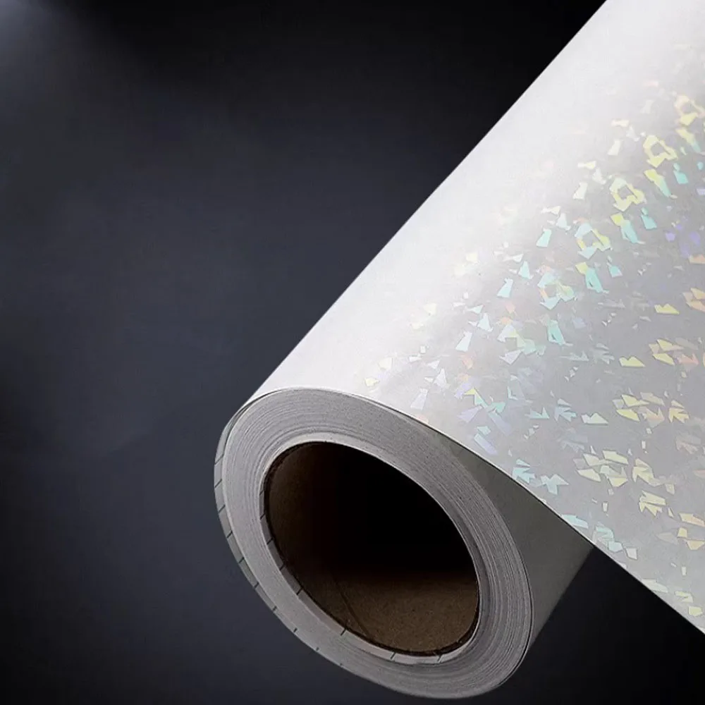 0.635X30m Cold Lamination Film Laser Cold Lamination Film Photo Album Plain Glass Shattered Holographic Film