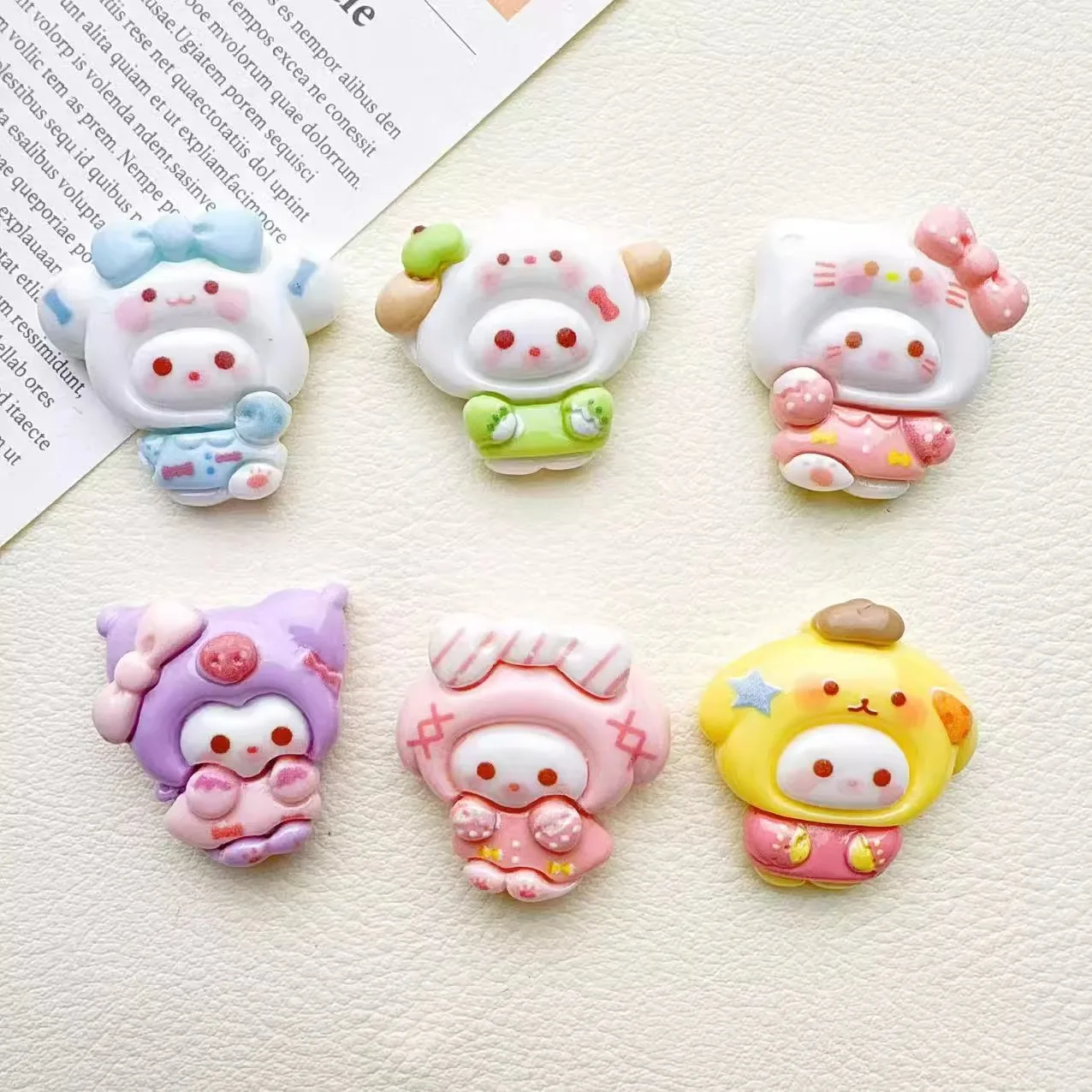 

24/120PCS Cartoon chubby DIY cream glue resin accessories, handmade phone cases, hair clips, headband accessories