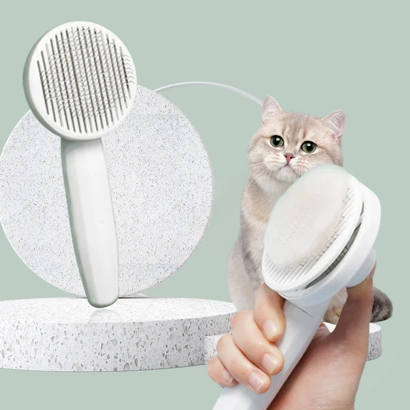 1PcsCat Comb Hair Removal Pet Magic Comb One Click Floating Hair Removal Cat Dog Universal Cleaning Beauty Supplies