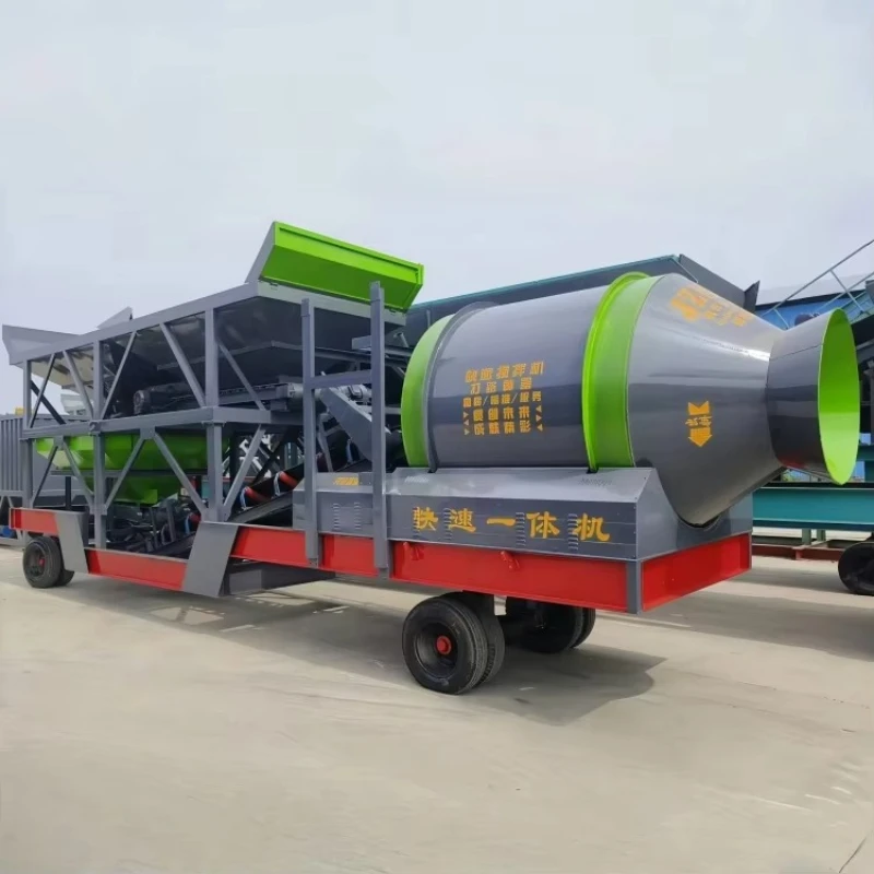 Hormigonera Portátil Automática de Tambor, Planta Mezcladora Móvil, Venta Directa de Fábrica