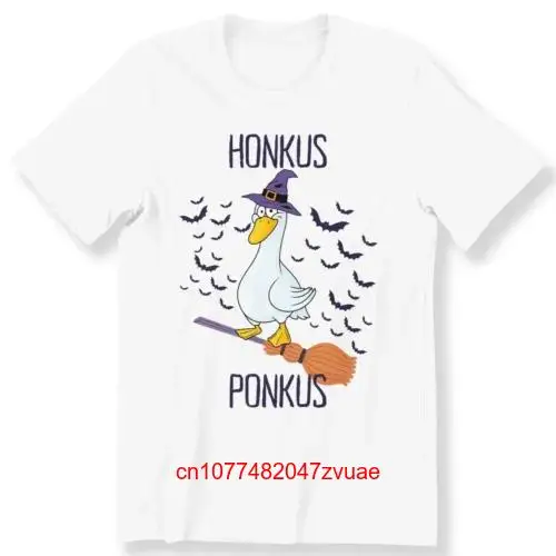 Забавная футболка Honkus Ponkus на Хэллоуин с гусиной уткой для мужчин и женщин, Детская футболка с длинными или короткими рукавами