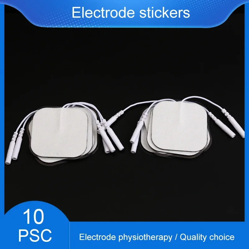 10Pcs 5*5Cm Staart Patch Elektrode Patch Elektroden Niet-geweven Pin-Type Afslanken Massage patch Siliconen & Gel Elektrode Pad