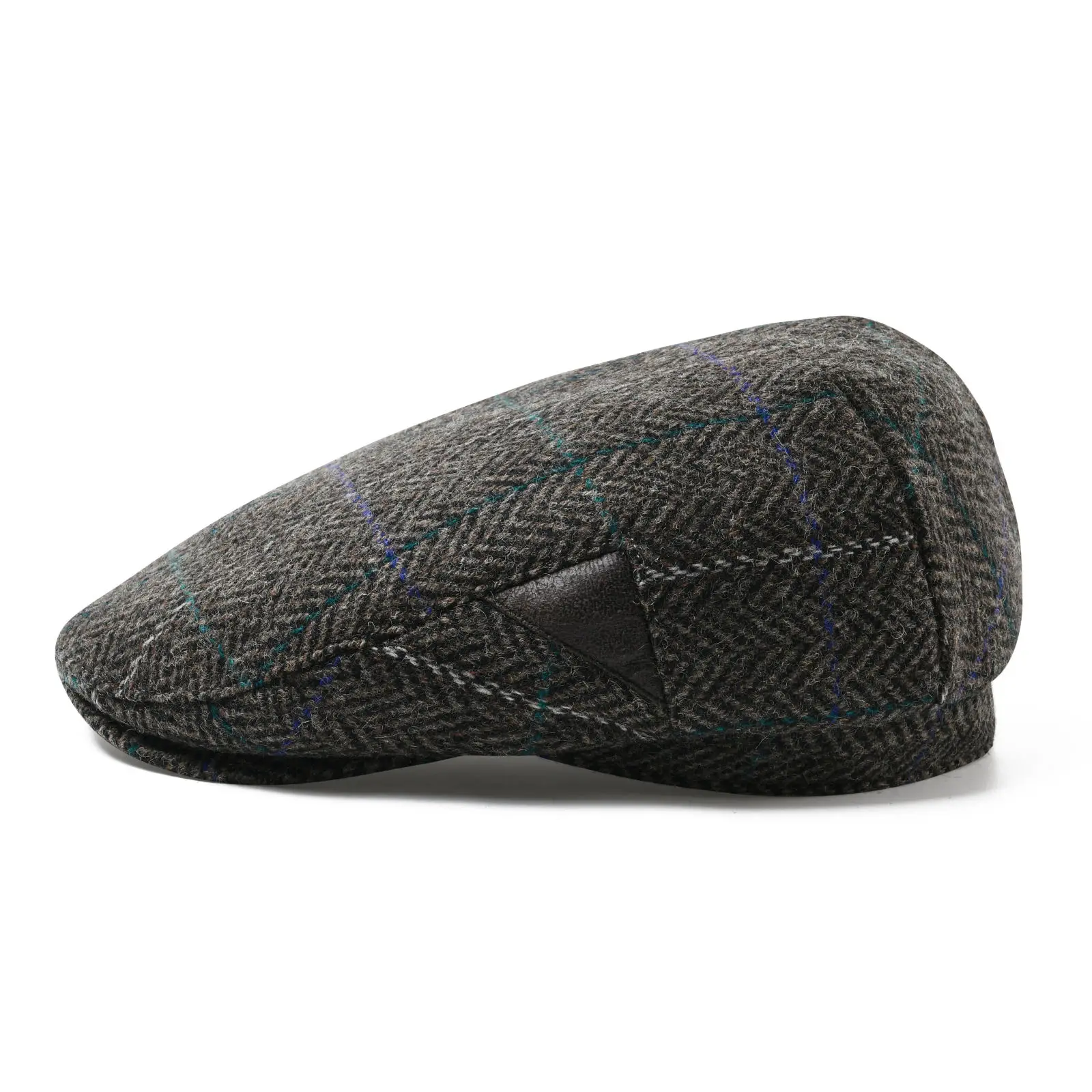 JANGOUL Men’s Herringbone Wool Blend Tweed Newsboy Ivy Hat Flat Cap Vintage Gatsby Cabbie Winter Outdoor Hunting Cap
