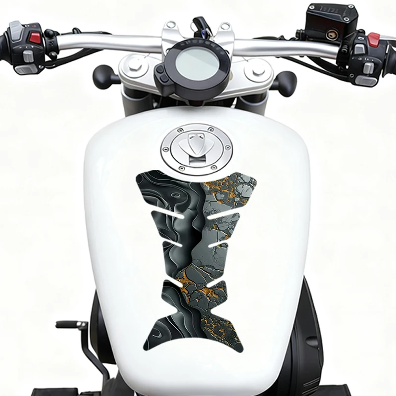 

2 pieces per set motorcycle fuel tank sticker Ink Crackle Anti-scratch film material protection sticker vinyl