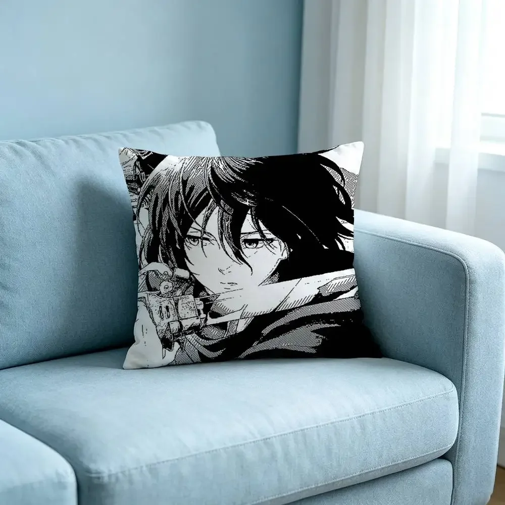 Anime A-attack On-titan Levi Customizable Square Pillowcases, Stylish And Soft, Perfect For Beds, Cars, And Sofas.