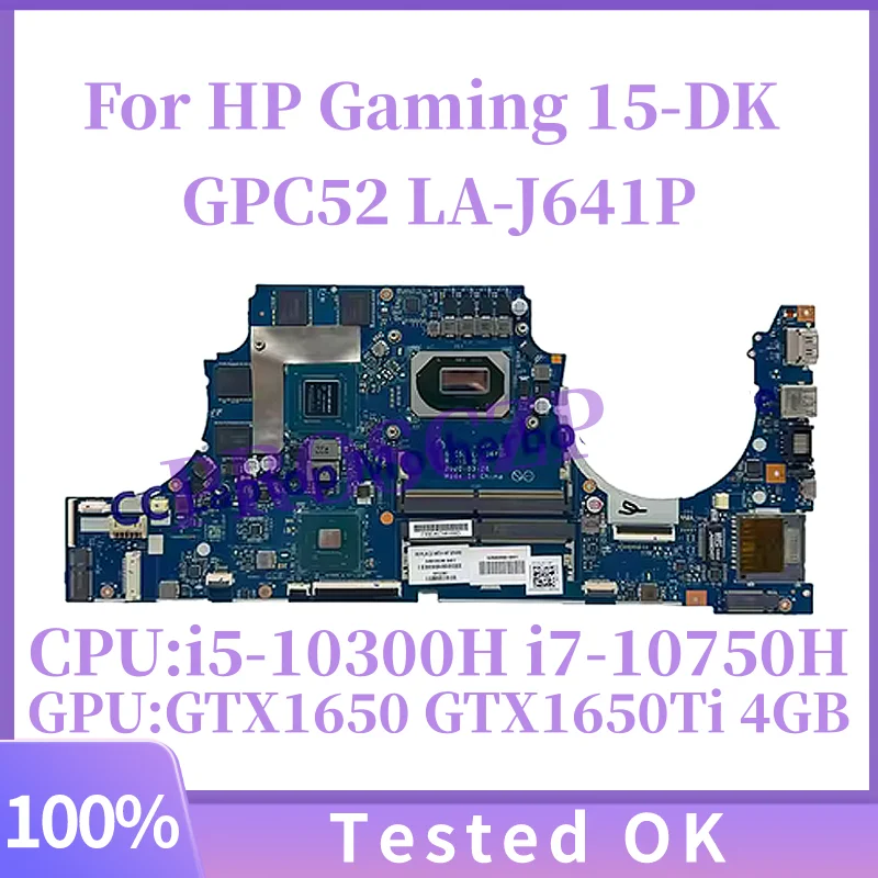 

GPC52 LA-J641P M03035-601 M30306-601 для материнской платы ноутбука HP Gaming 15-DK с процессором i5-10300H i7-10750H GTX1650 GTX1650Ti 4 ГБ-GPU