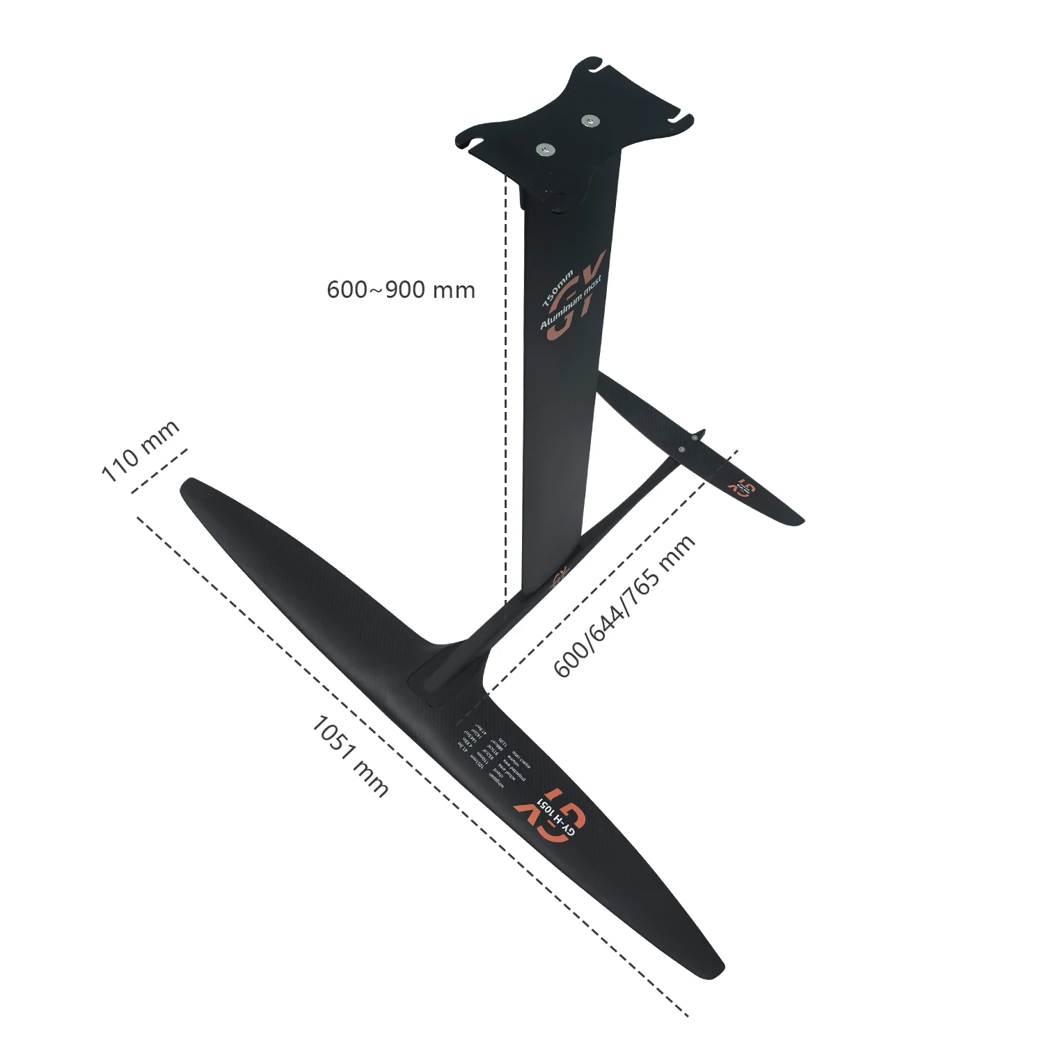 

OEM Factory Specialize In Carbon Foil GY1051 915sqcm SUP Foil Hydrofoil Electric Hydrofoil Wing Foil Hydrofoil Pump Surfing