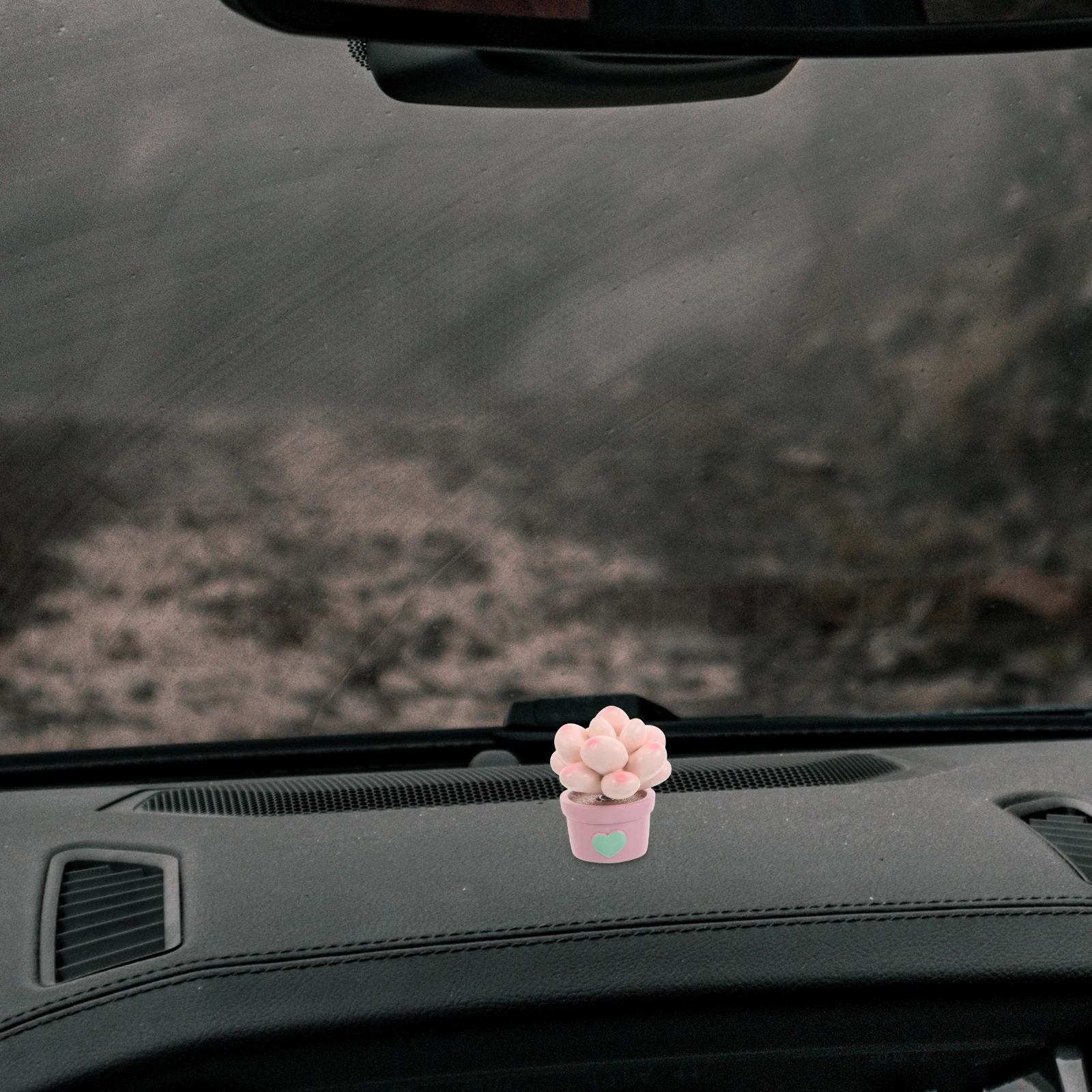 

Creative Car Interior Decoration Mini Resin Succulent Ornament Dash Accessories Women Cute Dashboard Planter Shaking Potted