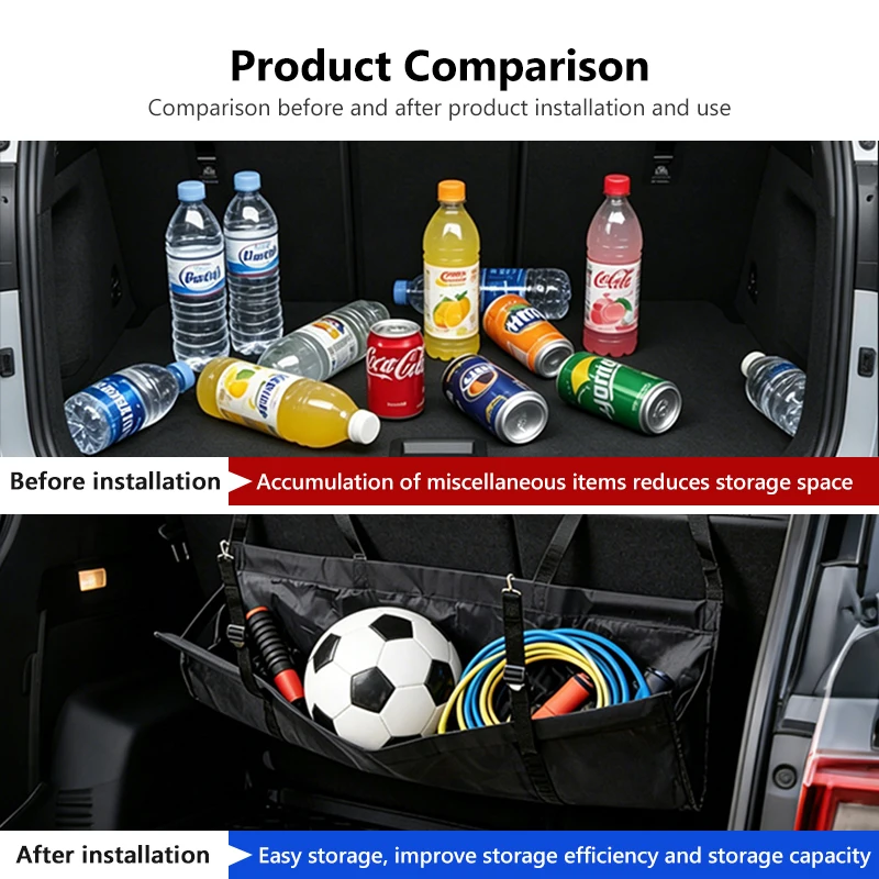 For Dongfeng Motor Versatile Oxford Cloth Car Trunk Storage Bag Rear Seat Back Hanging Vehicle Organizer Box DFM Aeolus G59 MAX - view 2