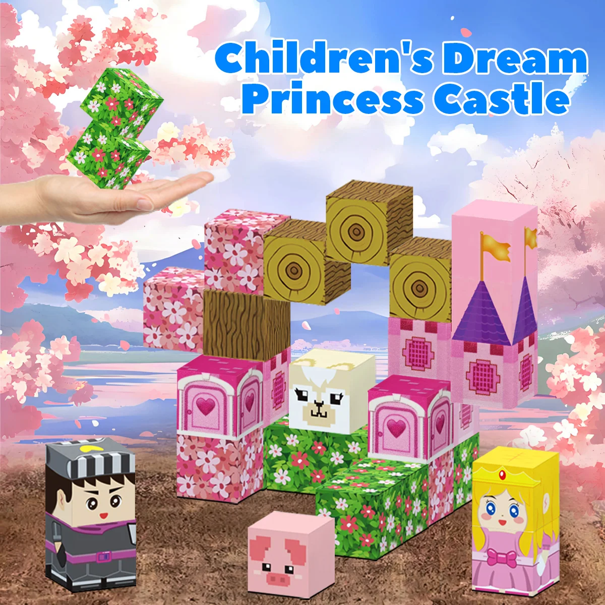 27pcs Iron Box Magnetic Block Set,Magnetic Tiles,Children's Puzzle Building Blocks Toy,Preschool Educational Building blocks Set