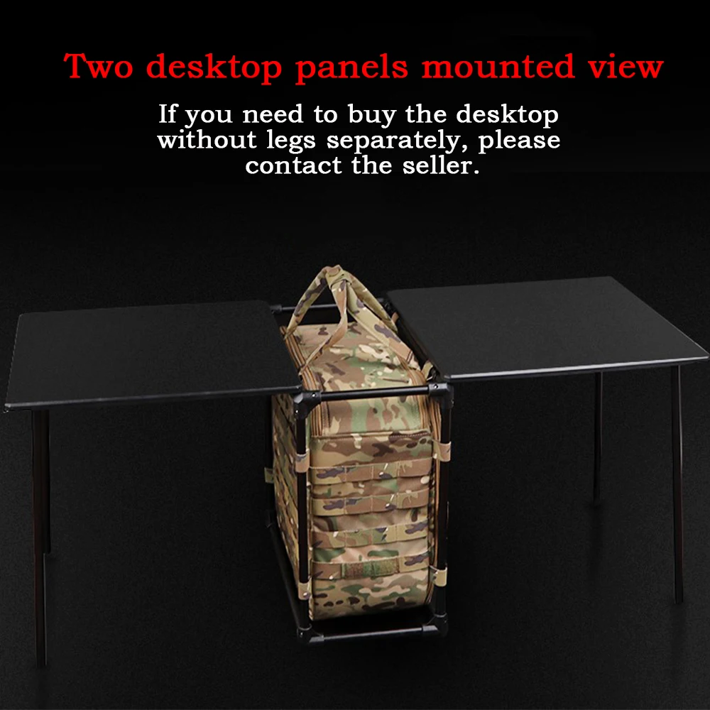 Camping Foldable Table Outdoor Traveling Desk Large-capacity Storage Bag Portable Camo Hunting BBQ Climb Picnic Hiking Desktop