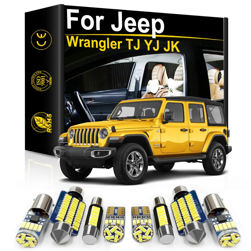 For Jeep Wrangler TJ YJ JK 1989 1991 1993 1995 1997 1999 2001 2006 2018 2019 2020 Accessories Car Interior LED Light Canbus