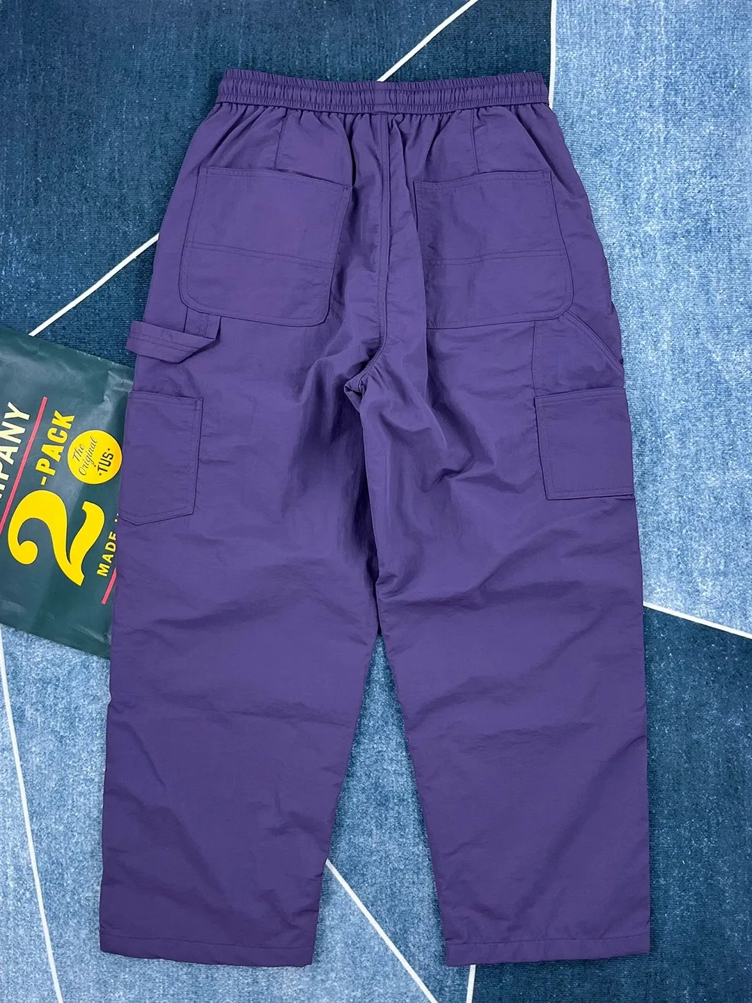 กางเกงคาร์โก้ผู้ชายแบบแห้งเร็วสำหรับกิจกรรมกลางแจ้ง รุ่นหนา สไตล์ญี่ปุ่น แบรนด์ทันสมัย ทรงหลวม ขากว้าง ทรงตรง มีกระเป๋าหลายช่อง สวมใส่สบาย
