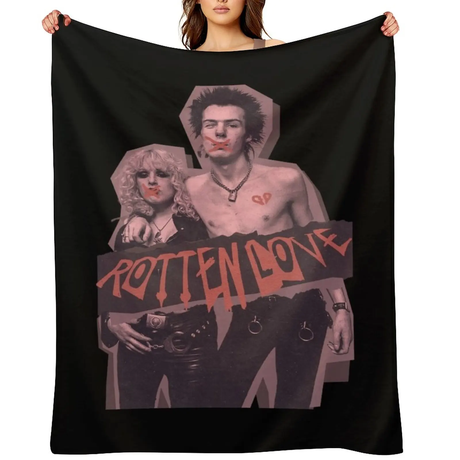 

SID AND NANCY ROTTEN LOVE Throw Blanket blankets ands Blankets For Sofas Comforter Winter beds Blankets