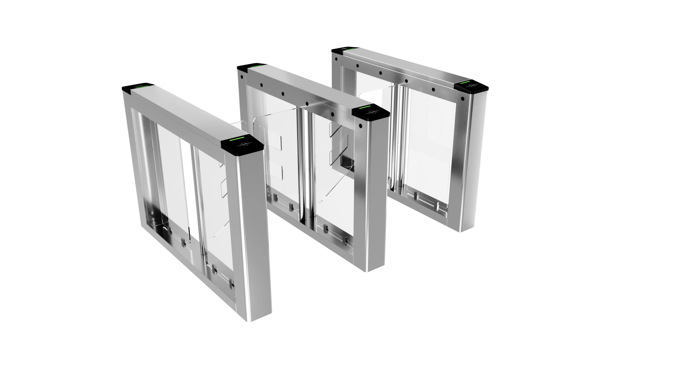 304 Roestvrijstalen Draaihek Uitgerust Met Rfid En Qr Code Scanner Toegangscontrole