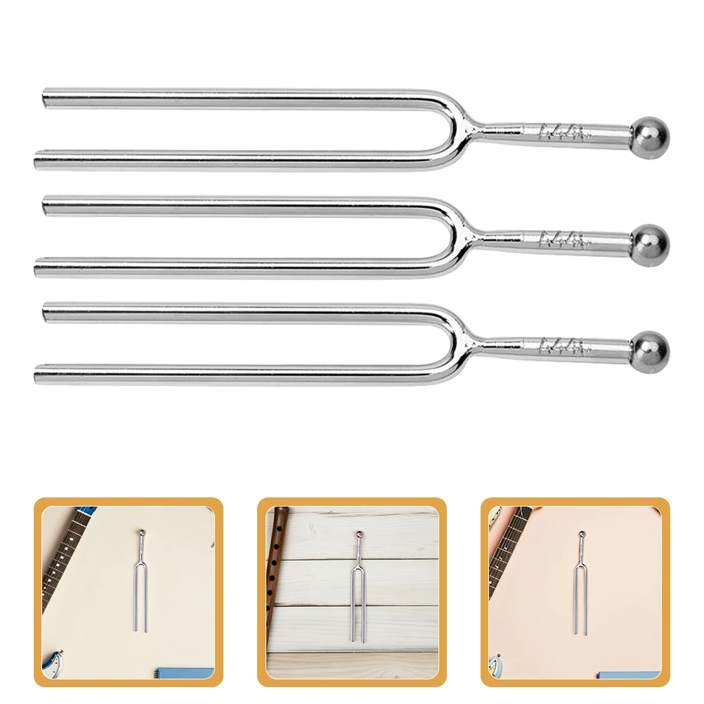 

3pcs Stainless Steel Tuning Forks A 440 Hz Universal Musical Instrument Accessories For Violin Piano Guitar Erhu Durable