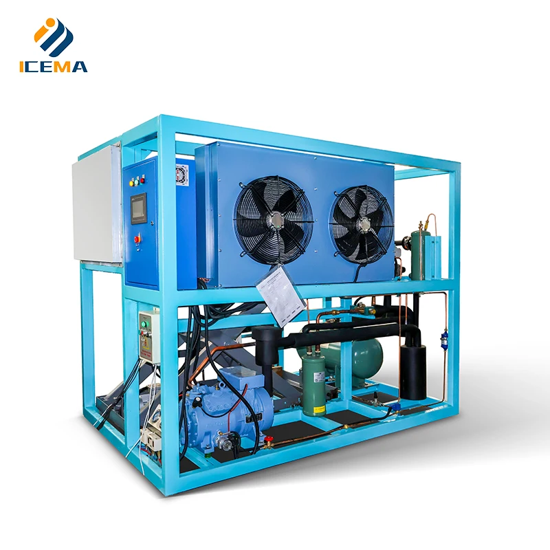 1000kg/day  Block Ice Machine Industrial Ice Making Machine Directly Cooling Fish Market