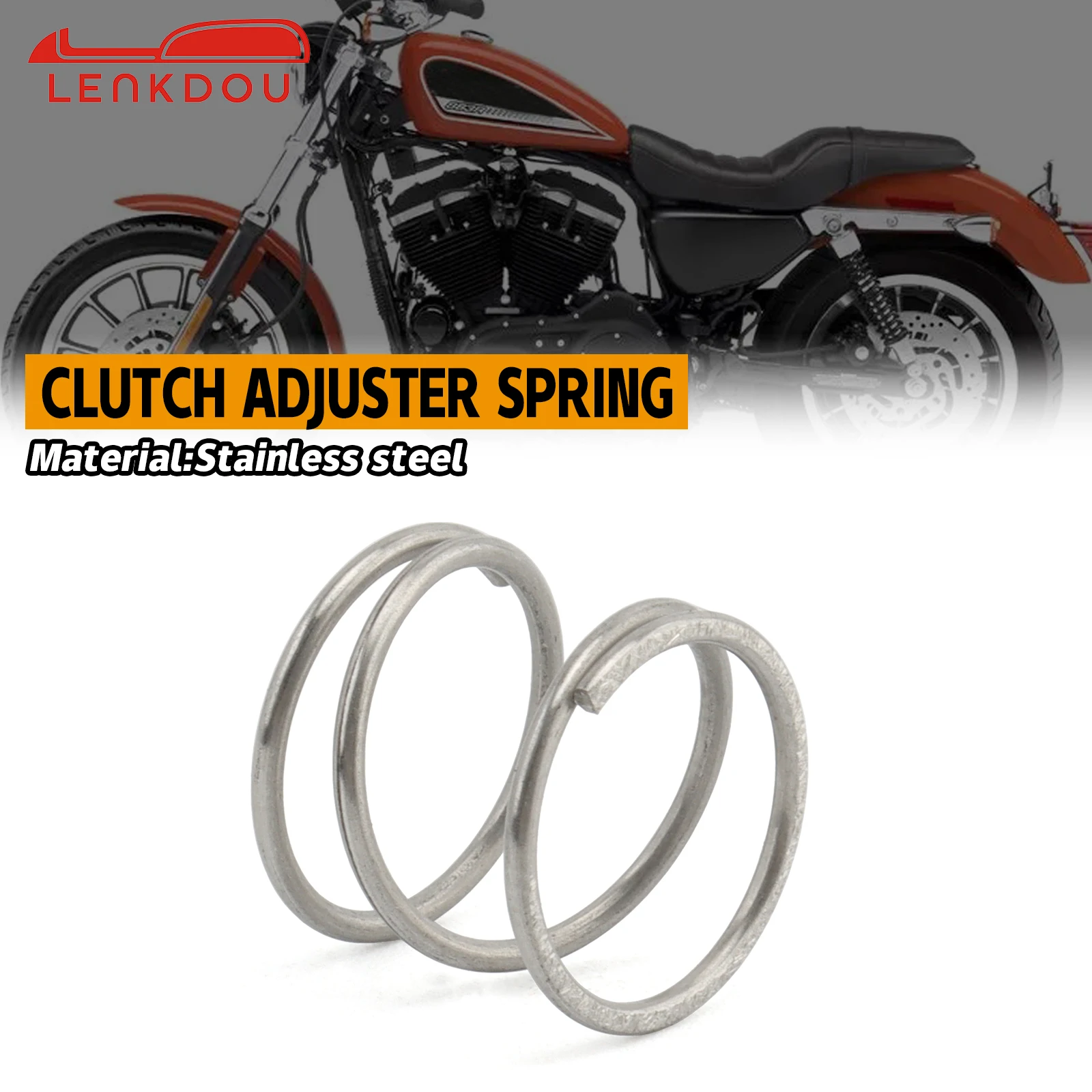 

Motorcycle Silver Clutch Adjuster Spring Stainless Steel For Harley Sportster XL 883 1200 1994-2024 Replaces OEM 36715-94