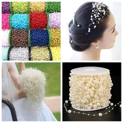 2 meters 8+3mm Christmas Decoration Fishing Line Artificial Pearls Beads Chain Garland Flowers Wedding Party Decoration