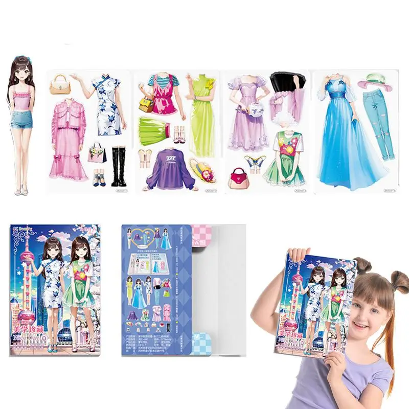 

Magnet Princess Dress Up Reusable Princess Sticker Book Doll Pretend Play Toy For Kids Aged 3 To 12 Birthday Children's Day