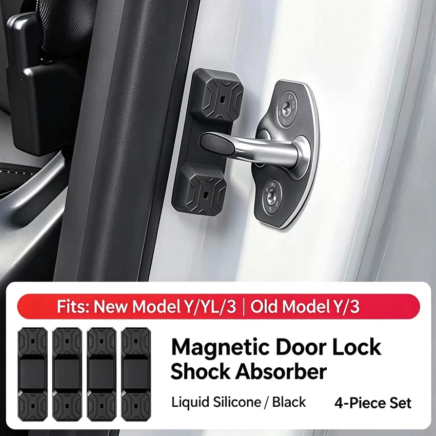 Universal Magnetic Car Door Lock Buffer Pad, Easy to Install without Damage or Residue, Quiet Shock-Absorbing Car Door Accessory