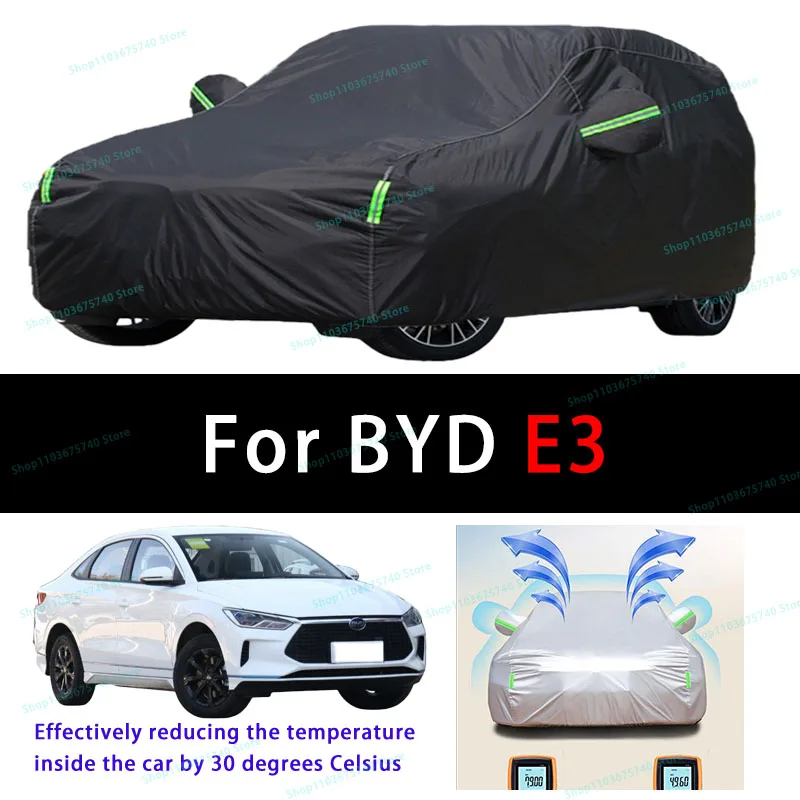 

For BYD E3 Summer Full Car Covers Outdoor Sun uv Protection Dust Cooling Protective Auto Protective Cover