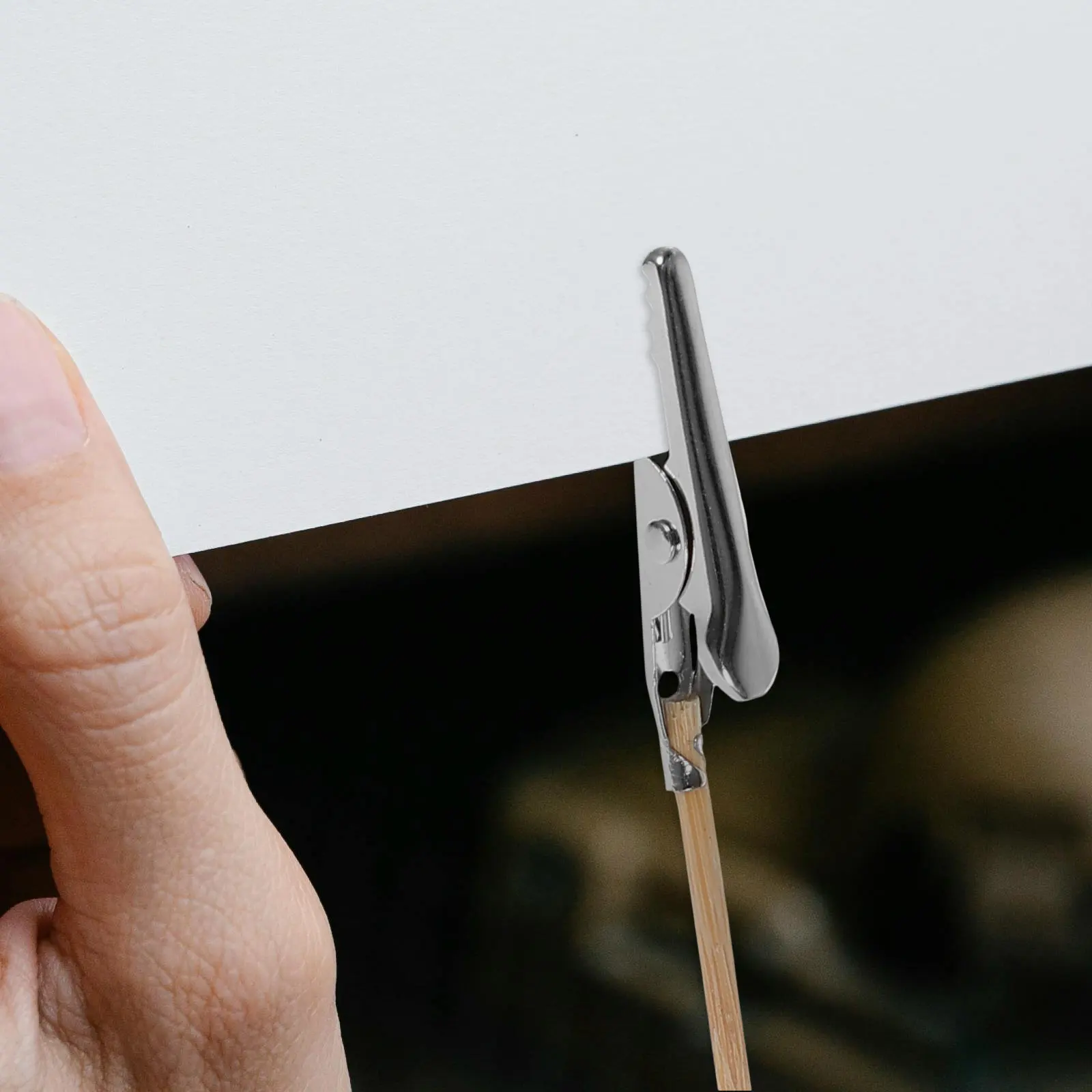 

20 шт. зажимов-крокодилов с длинным хвостовиком из дерева и нержавеющей стали для рукоделия, рисования и фиксации инструментов