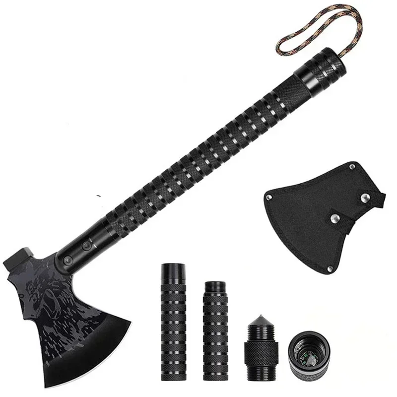 2025 Foldable Survival Axe Multifunction Axes Tactical Hunting Axe Hammer Camping Ax Multi Tool Outdoor Survival Emergency Gear