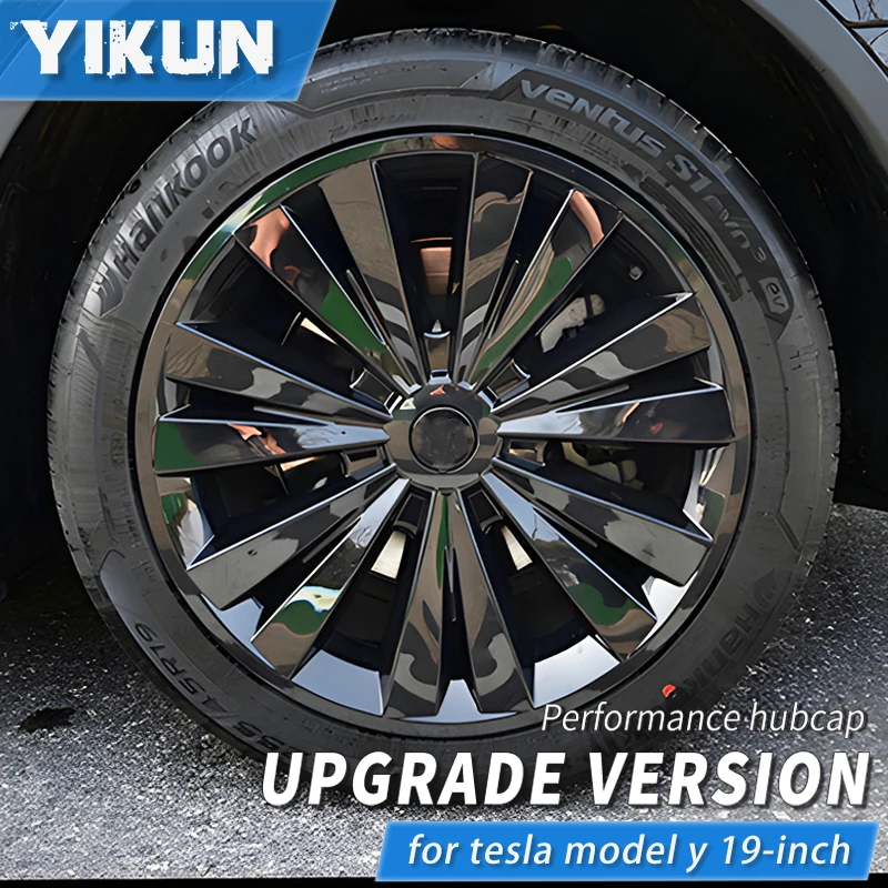 

4PCS Hub Cap For Tesla Model Y 19 Inch Performance Replacement Cap Car Automobile Hubcap Full Wheel Cover Accessories 2018-2024