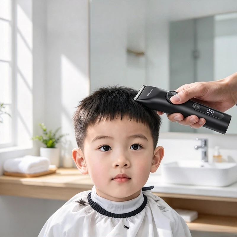 Ceramic Blade Electric Hair Clipper, 3 Speed Washable Trimmer with Smooth Cutting for Adult Kids Home Haircut Grooming Use