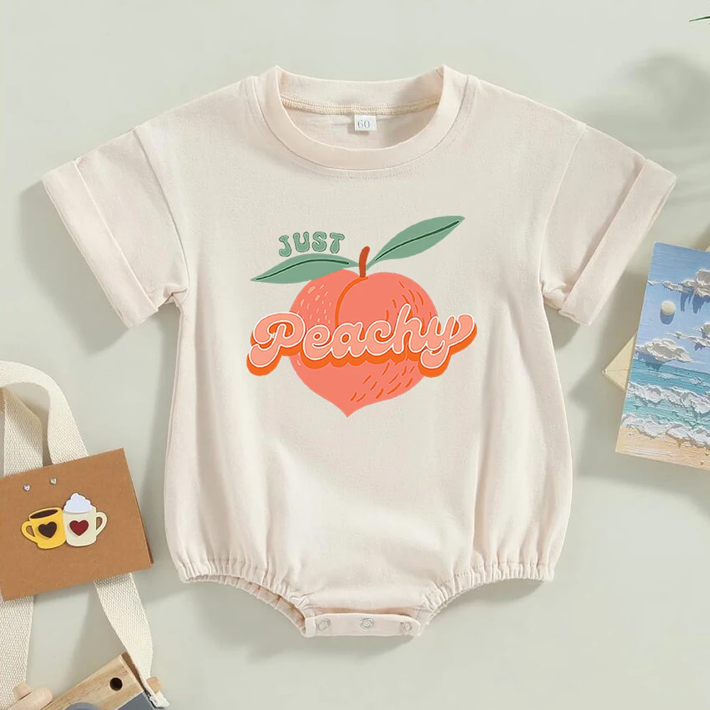 Just peachy baby romper Breathable Baby Oversized T-Shirt Romper baby Baggy Bubble Romper for new born gift