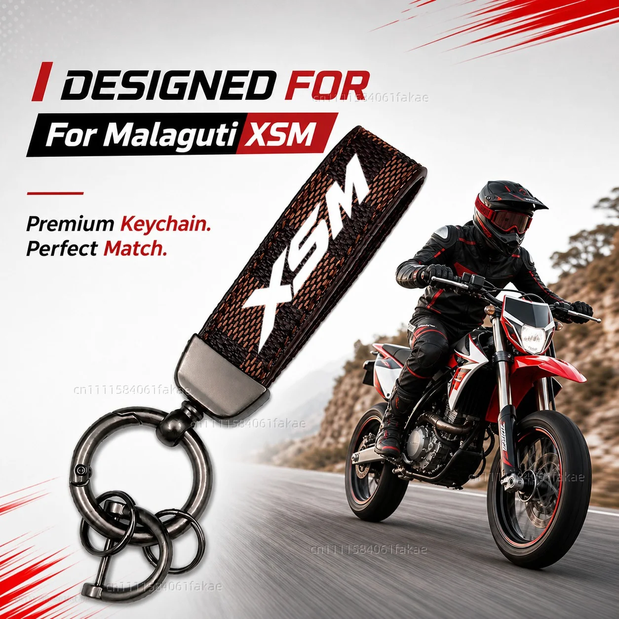 For Malaguti XSM 2008-2024 Motorcycle Keychain Leather Key Ring Custom Logo Gift for Rider Men Women Accessories