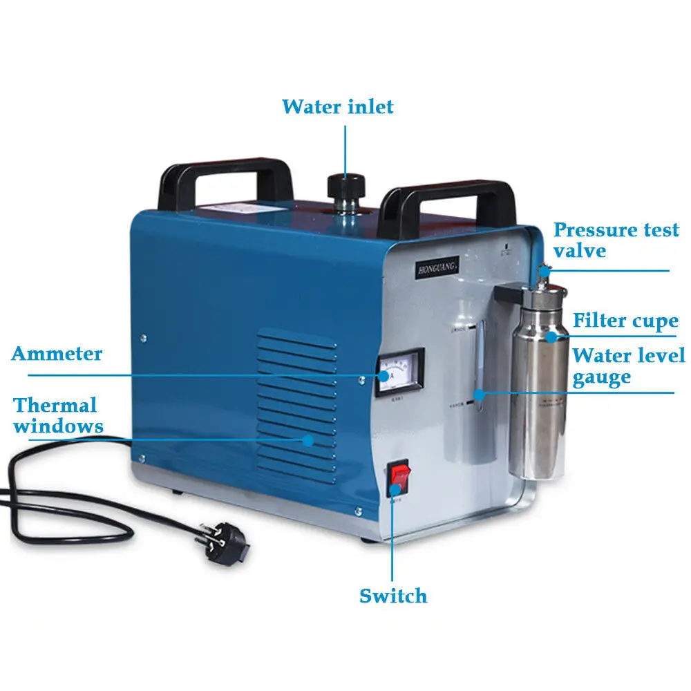 Oxygen-Hydrogen Acrylic Flame Polishing Machine H160 75L Electric Water Welding Machine AC 220V Water Welder Polish Machine