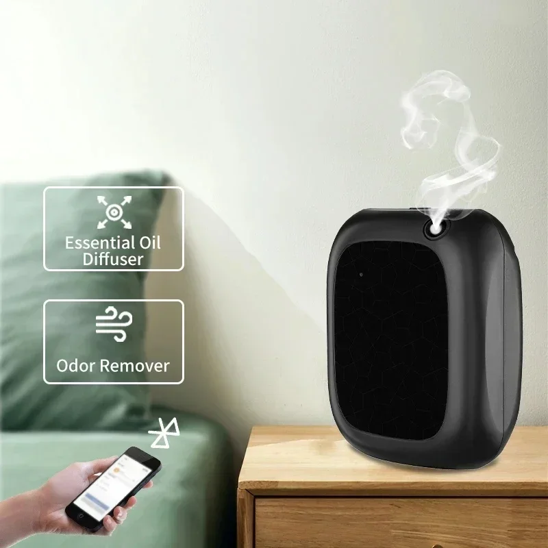 Bluetooth Control Aromatic Diffuser Waterless Wall Mounted Scent Machine Home Air Freshener 1500m³ Hotel Fragrant Diffuser