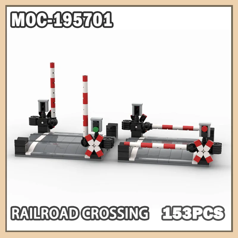 

MOC-195701 аксессуары для железнодорожных дорожек, аксессуары для пересечения железной дороги, строительные блоки из мелких частиц, развивающие игрушки «сделай сам»