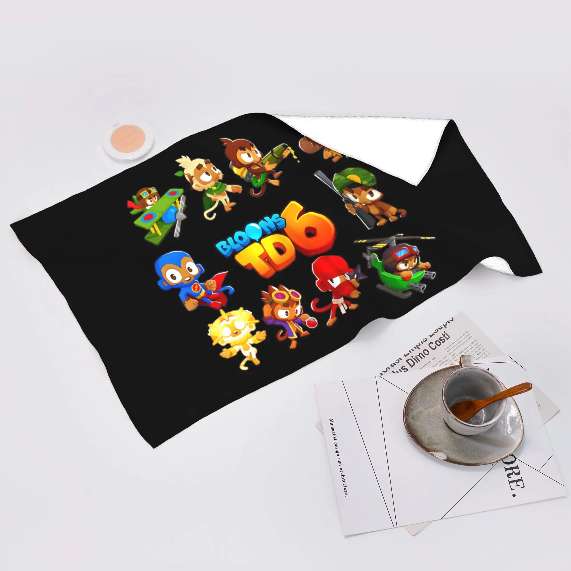 Custom BTD6 Compilation Soft Face Towel Quick Dry Pool Bath Cotton Towels Breathable